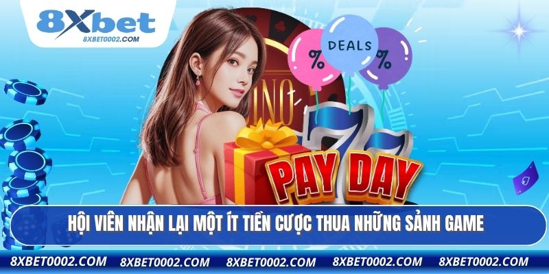 Hội viên nhận lại một ít tiền cược thua những sảnh game